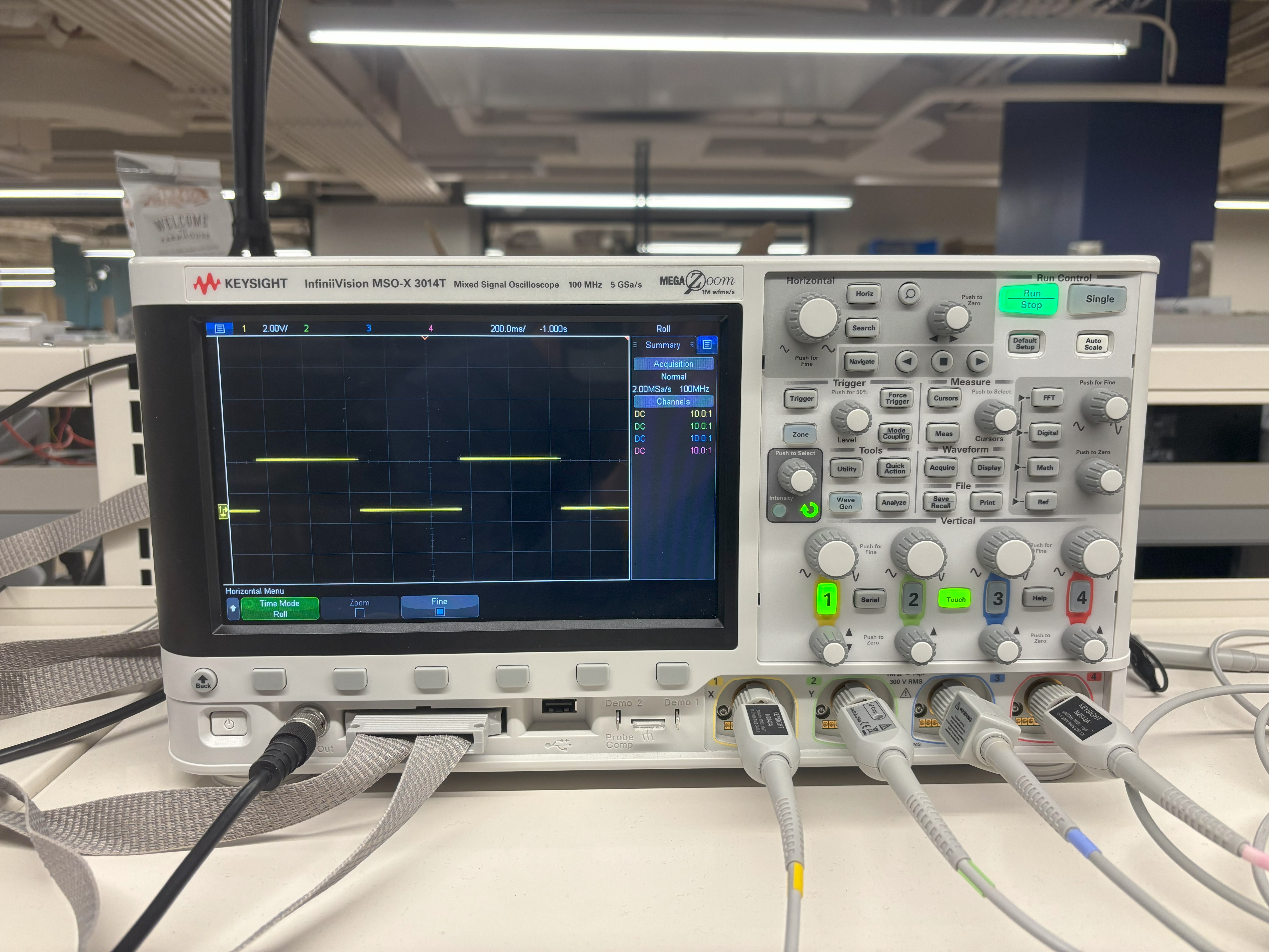 oscilloscope blink